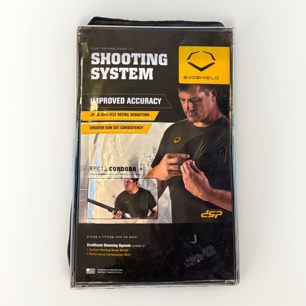 Evoshield Shooting System Custom Molding Recoil Shield Compression Shirt Size L